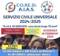 Servizio Civile, altri 6 posti disponibili! Scadenza il 18 febbraio